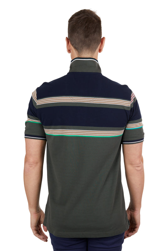 Thomas Cook Mens Jacob S/S Polo - Dark Green/Navy
