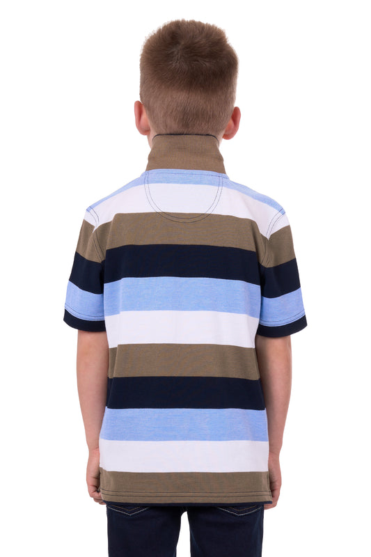 Thomas Cook Boys Jay 1-Pocket S/S Polo - Navy/Tan