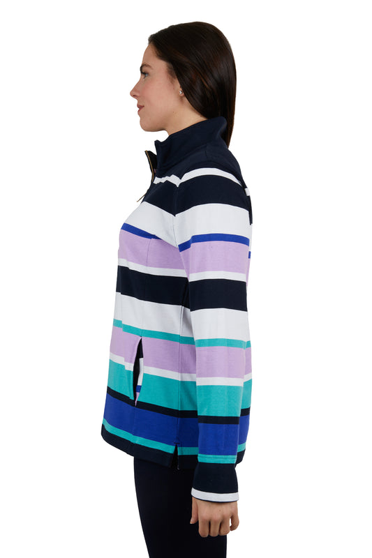 Thomas Cook Gina Stripe 1/4 Zip Rugby - ON SALE
