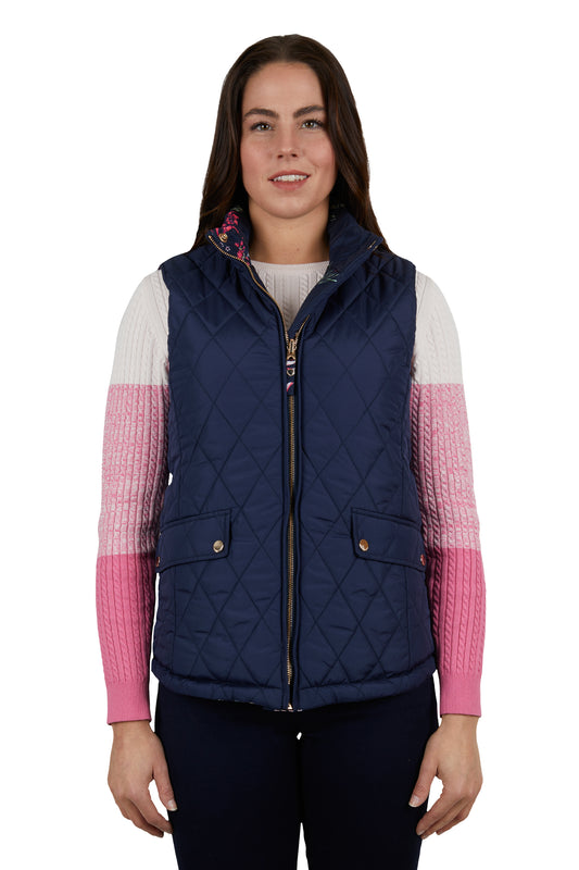 Thomas Cook Ladies Flora Reversible Vest - Navy - ON SALE