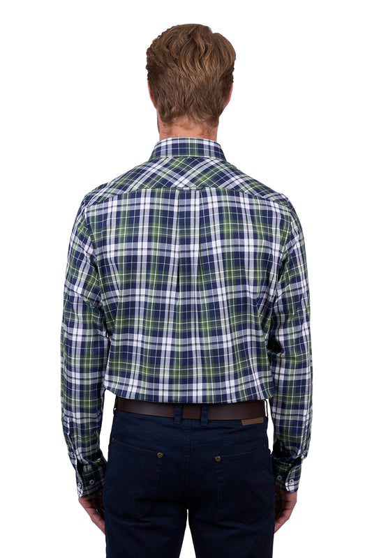 Thomas Cook Mens Shane 2 Pocket L/S Shirt - Navy/Green