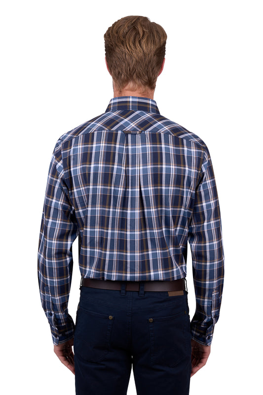 Thomas Cook Mens Adrian 2 Pocket L/S Shirt - Navy/Multi