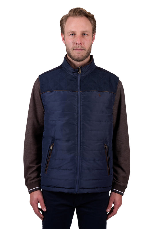 Thomas Cook Mens Nathan Reversible Vest - Dark Brown/Navy