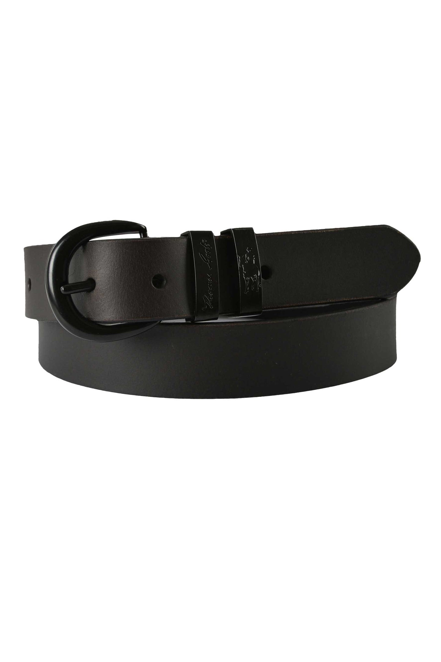 Thomas Cook Narrow Twin Keeper Belt - Black