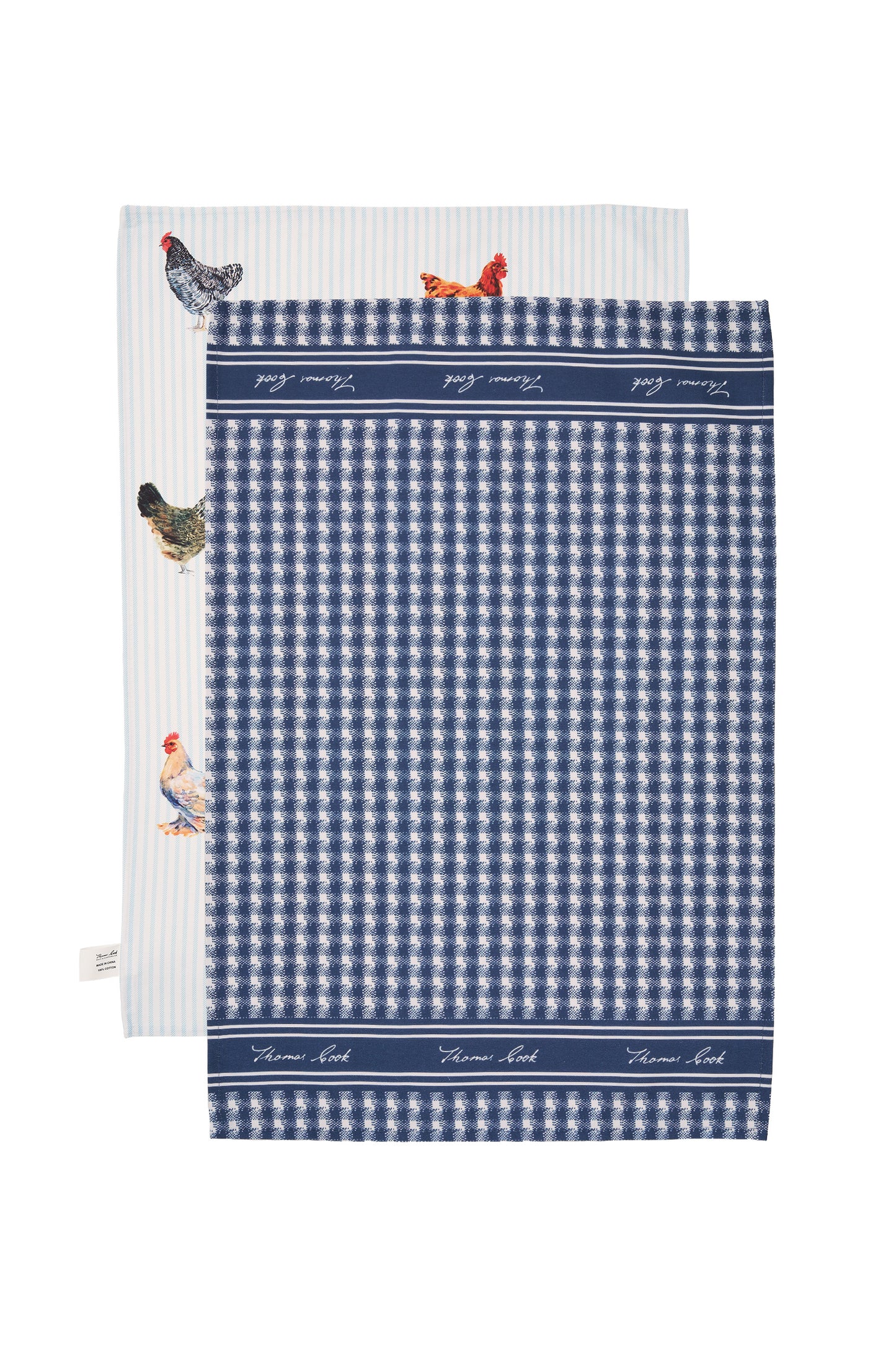 Thomas Cook Tea Towel - 2 Pack - Navy/White - TCP2905TWL