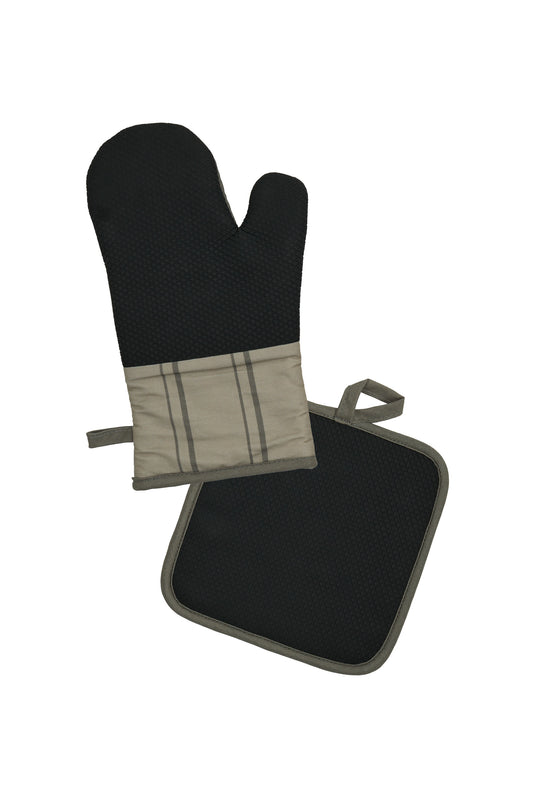 Thomas Cook Oven Mitt and Pot Holder Set - Sage