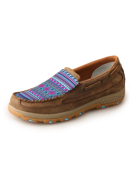 Twisted X Ladies Aztec Slip On Cell Stretch Mocs - On Sale