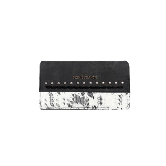 Trinity Ranch Hair On Cowhide Collection Wallet - Black - TR137W010