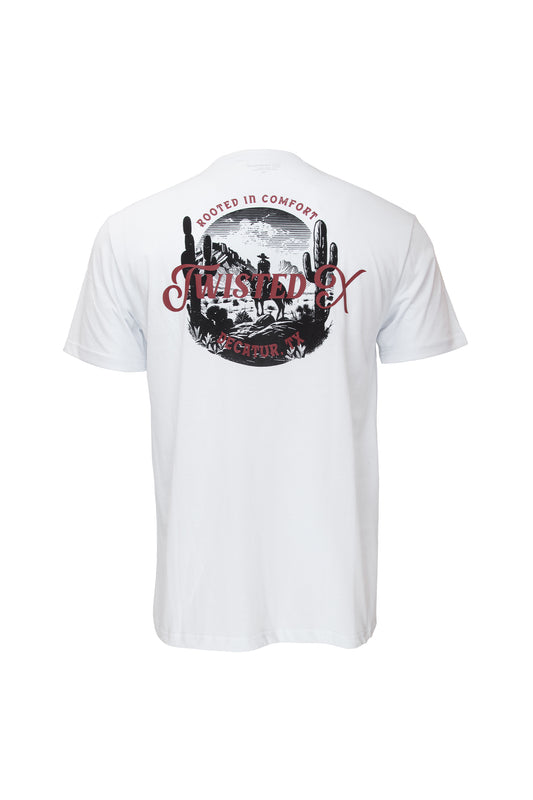 Twisted X Mens White Horse S/S Tee - W5W1557003