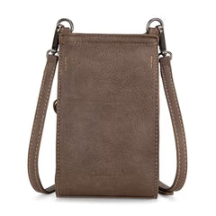 Montana West Tooled Embroidered Phone Crossbody Bag - Khaki
