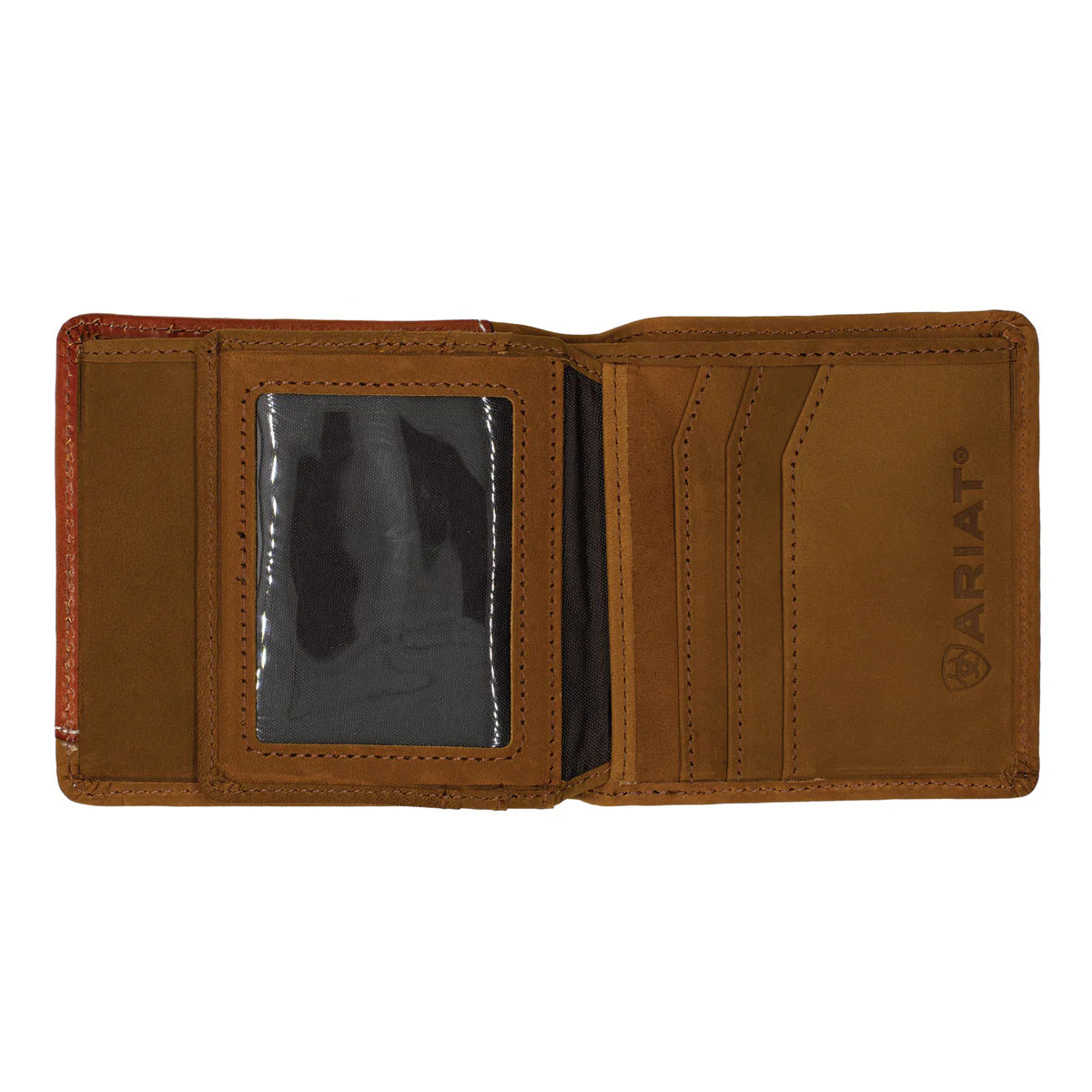 Ariat Bi-Fold Wallet - Basket Weave Overlay - WLT2111A