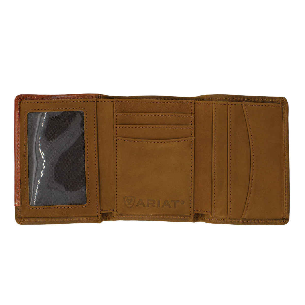 Ariat Tri-Fold Wallet - Tooled Overlay - WLT3112A