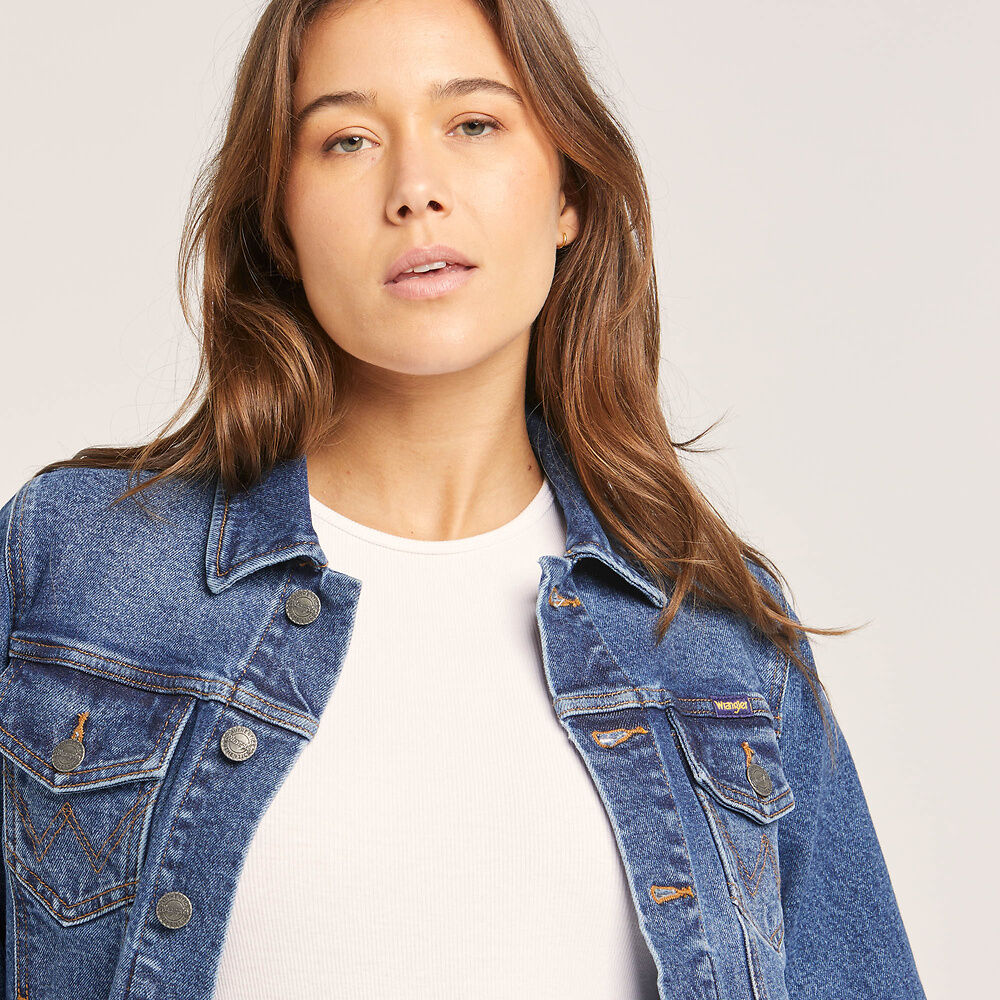 Wrangler Ladies Classic Trucker Denim Jacket - ON SALE