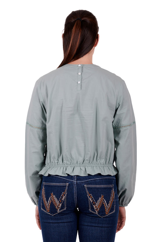 Wrangler Ladies Ryleigh L/S Blouse - X3S2506594