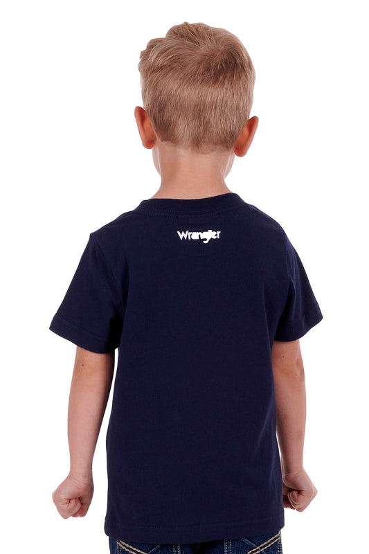 Wrangler Boys Payne Short Sleeve Tee - Navy - X3S3557845