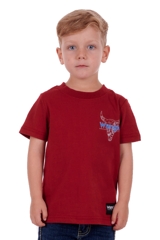 Wrangler Boys Lucas S/S Tee - Red