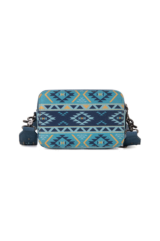 Wrangler Southwestern Crossbody Wallet Bag - Navy - X4S2970BAG