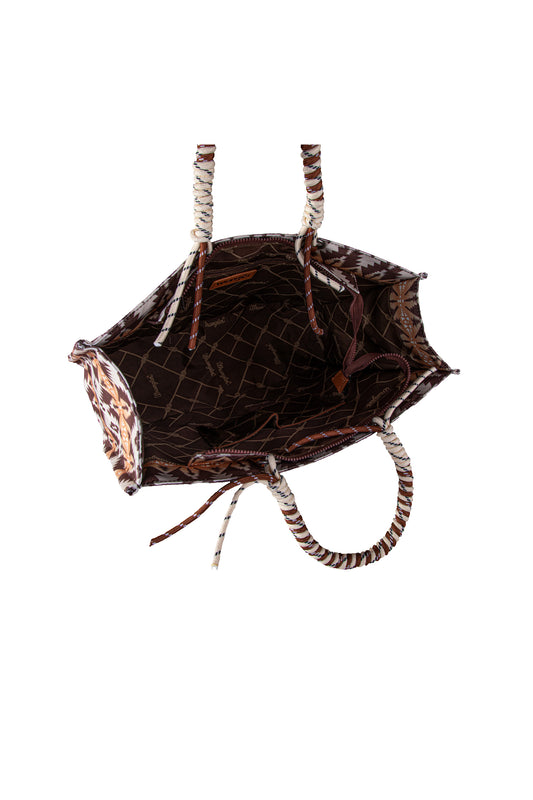 Wrangler Southwestern Oversized Tote Bag - Coffee - X4S2972BAG