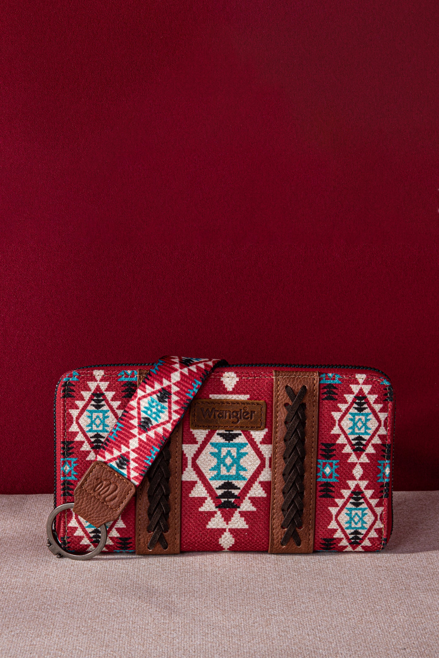 Wrangler Ladies Southwestern Large Wallet - X4W2953WLT - Red