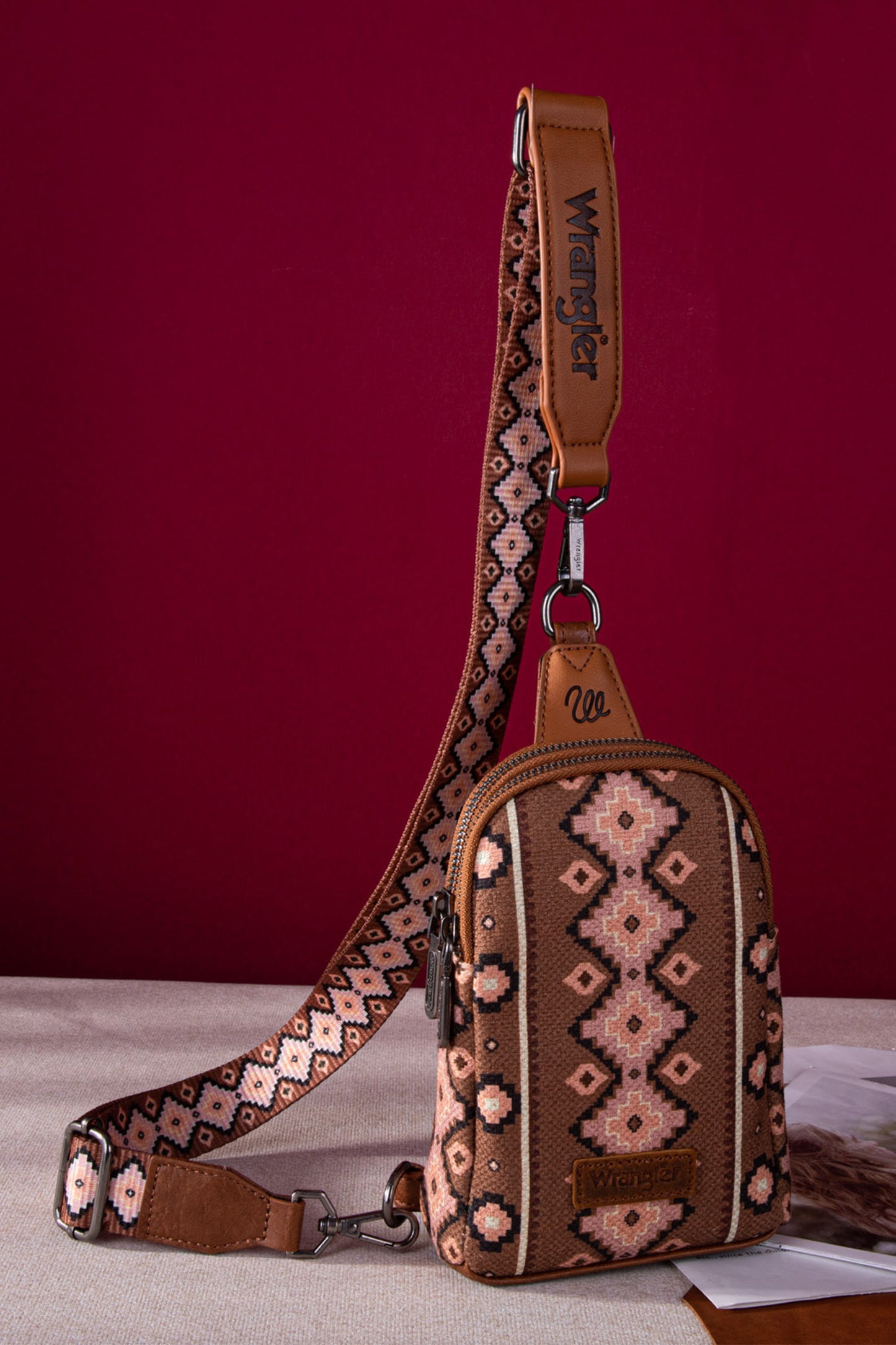 Wrangler Southwestern Sling Bag - X4W2954BAG - Brown