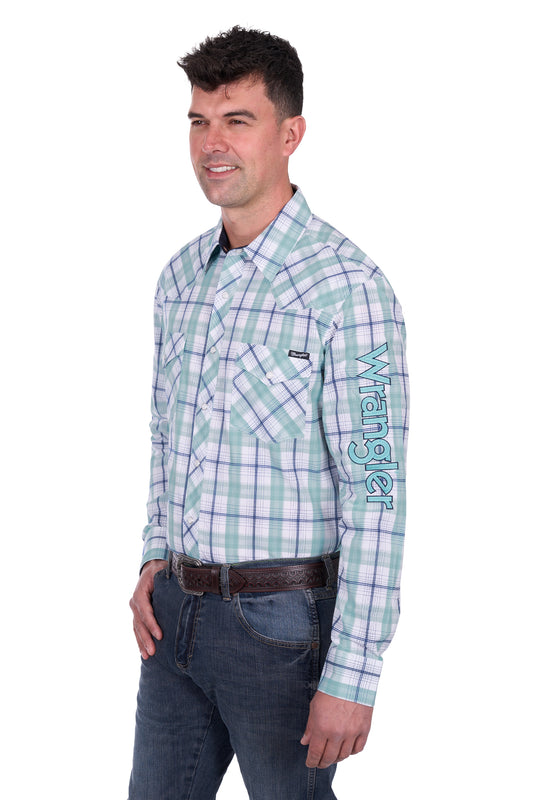 Wrangler Mens Jacob Logo L/S Shirt - X5S1111364