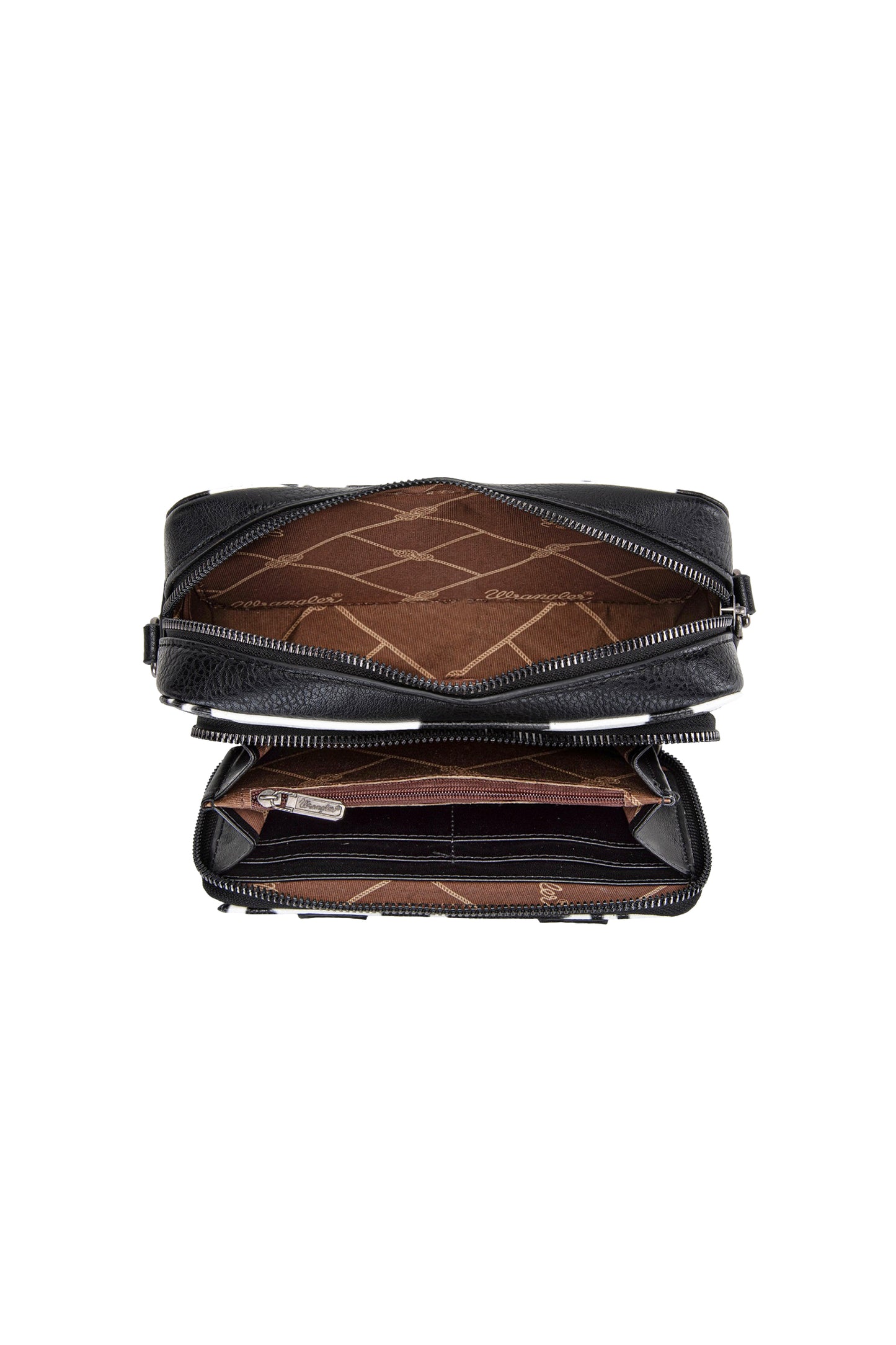 Wrangler Cow Print Small Crossbody Bag - X5S2936BAG - Black