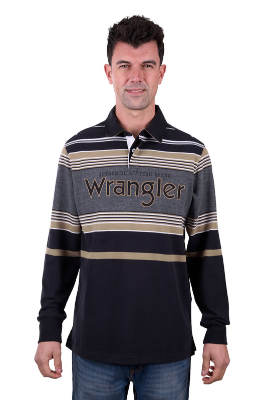Wrangler Luke Stripe Rugby - ON SALE