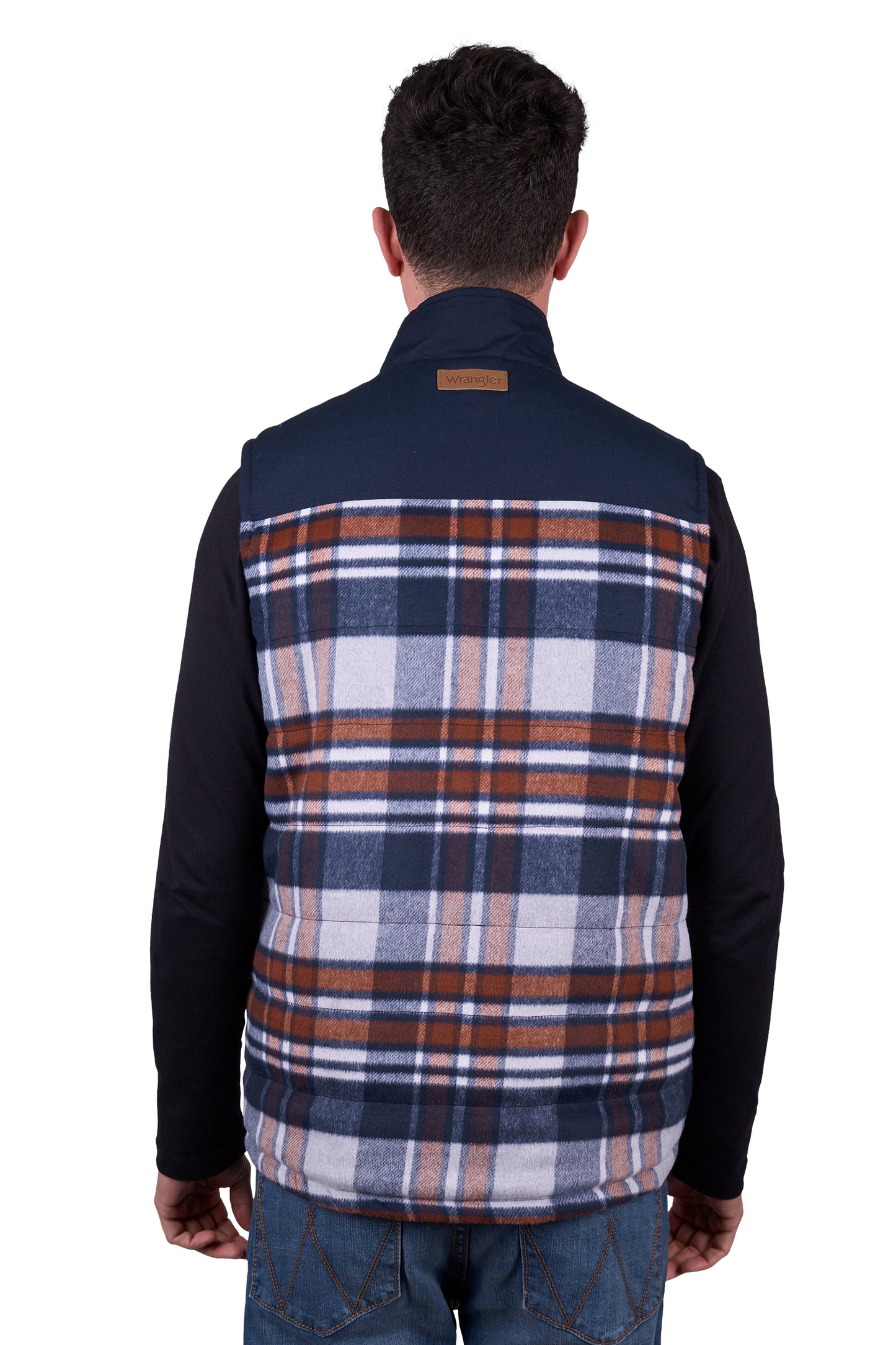 Wrangler Mens Koda Reversible Vest - Tan and Navy