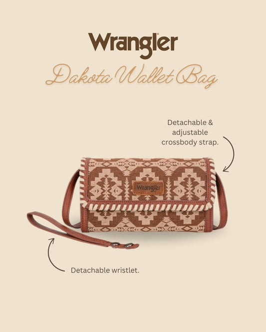 Wrangler Dakota Whipstitch Wallet Bag - Tan - X5W2989WLT