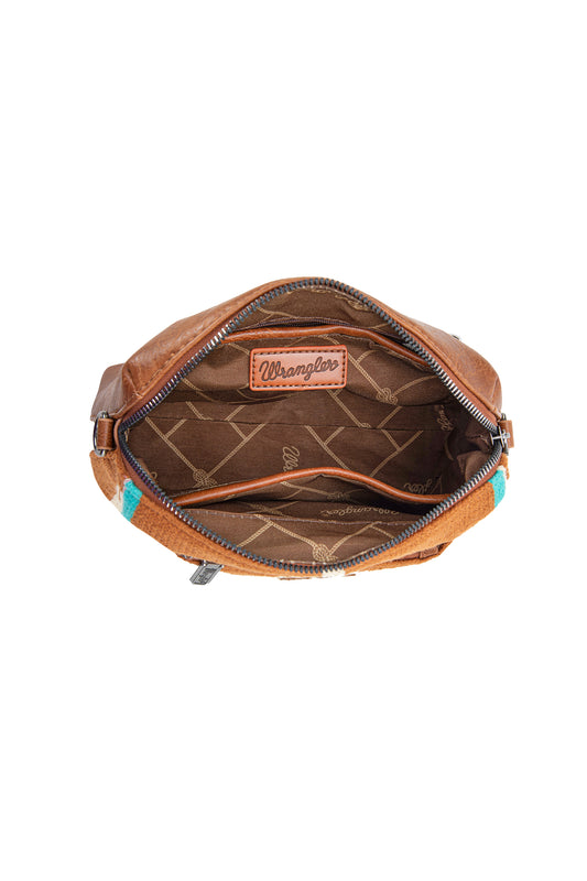 Wrangler Maya Aztec Crossbody Bag - Tan - X5W2993BAG