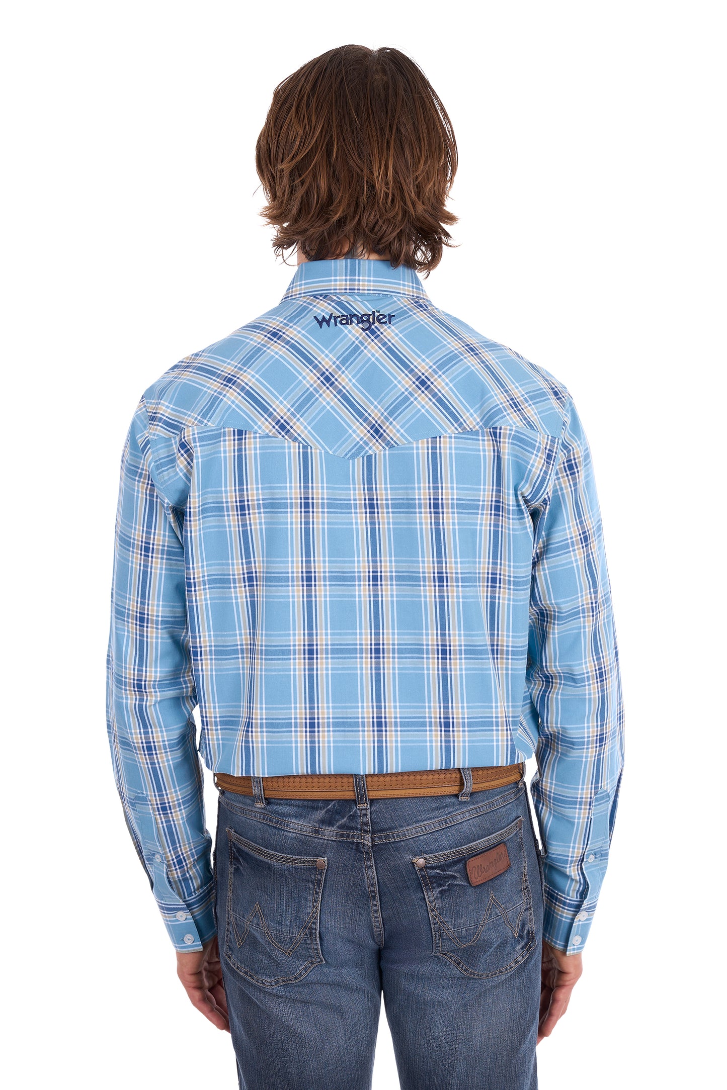 Wrangler Mens Zak Check Button Down L/S Shirt - X6S1111668