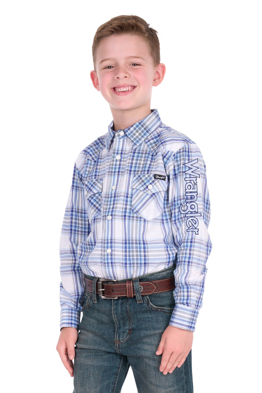 Wrangler Boys Eric Check Logo L/S Shirt - X6S3111667