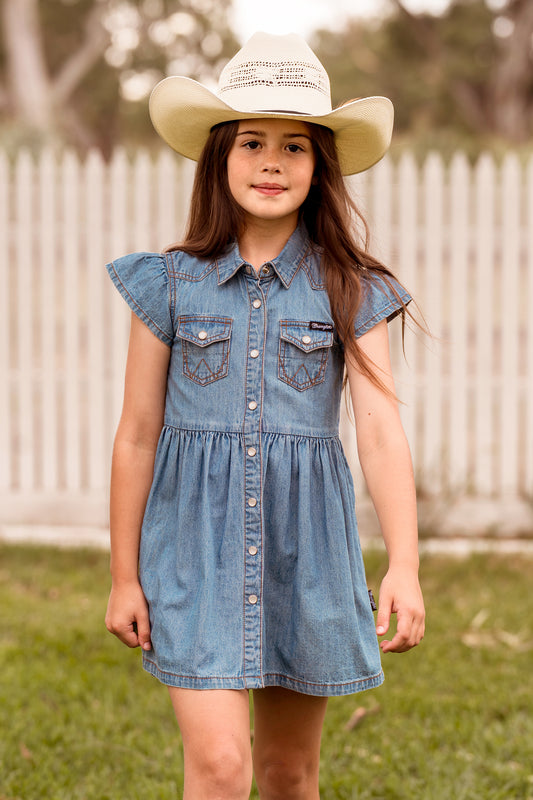 Wrangler Girls Poppy S/S Denim Dress - X6S5401597