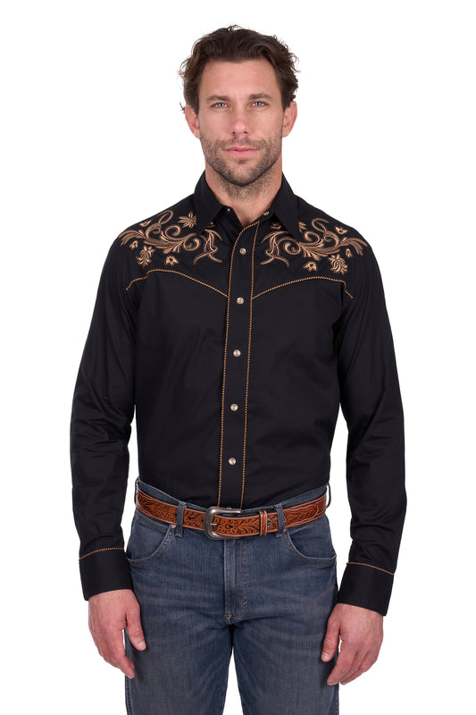 Wrangler Mens Luke Embroidered L/S Shirt - X6W1111494