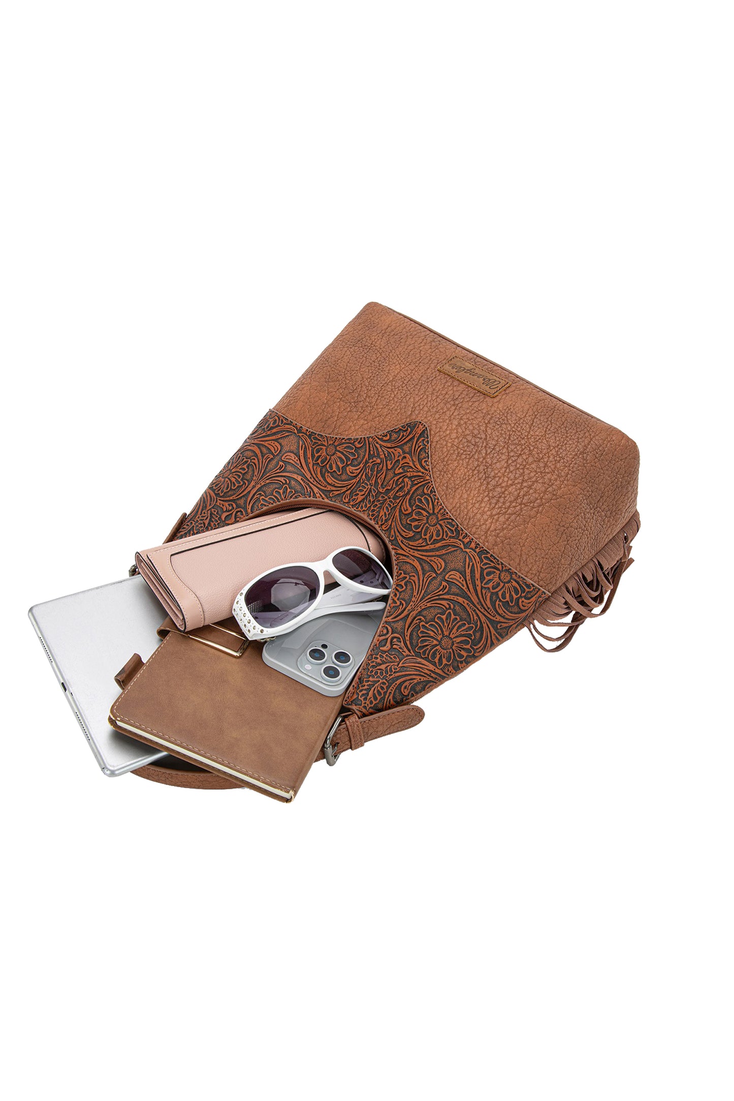 Wrangler Tooled Fringe Shoulder Bag - X6W4906BAG