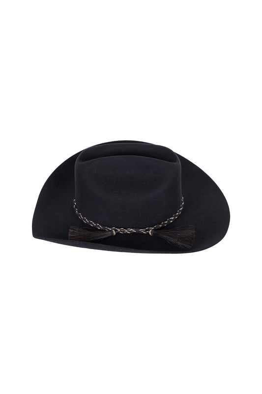 Wrangler Adjustable Horse Hair Hat Band - Black - XCP1977BND
