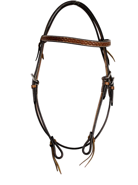 Ezy Ride Bridle Brow with Stamping - Chestnut - NE-AE-107CH