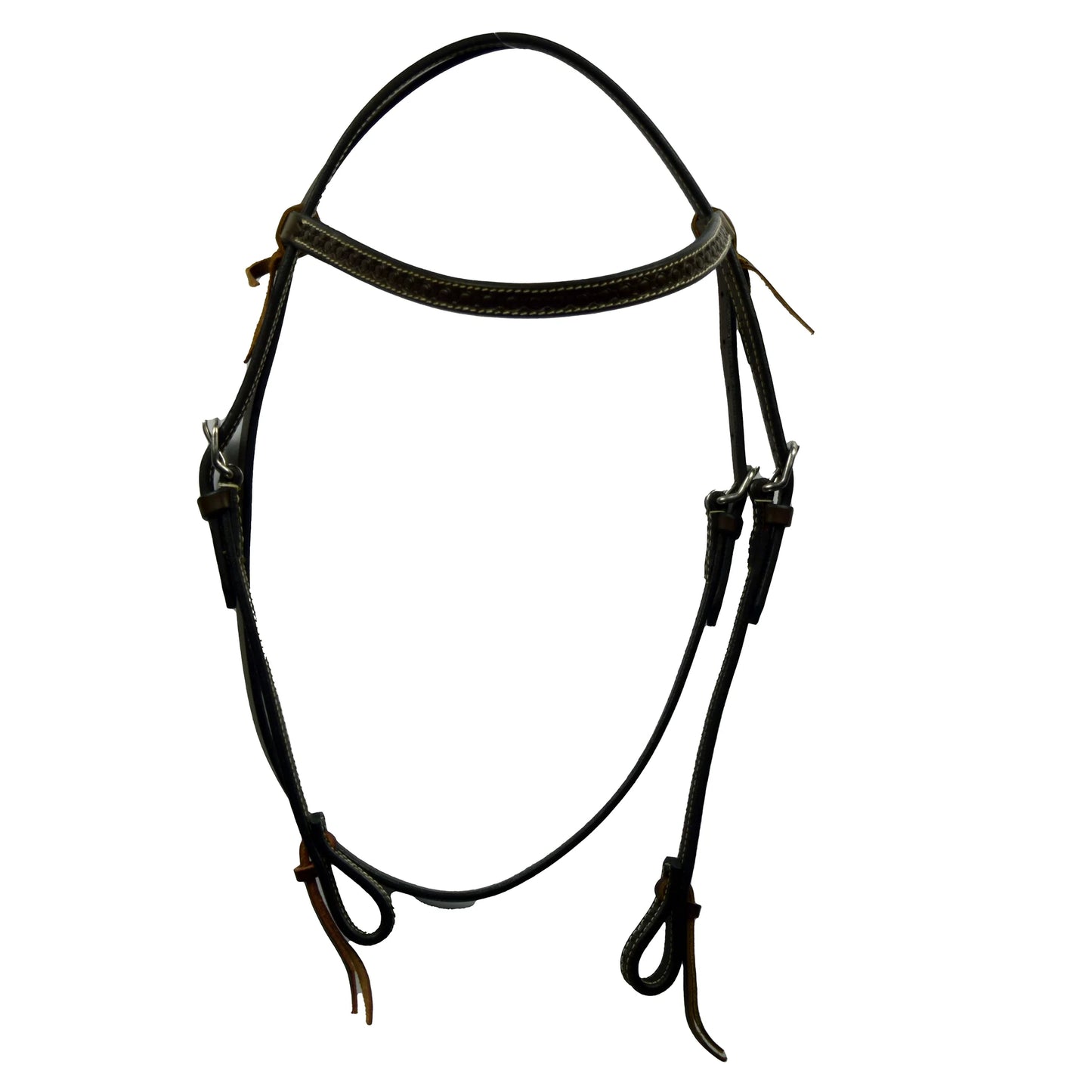 Ezy Ride Bridle Brow with Stamping - Dark Brown - NE-AE-107DKBR