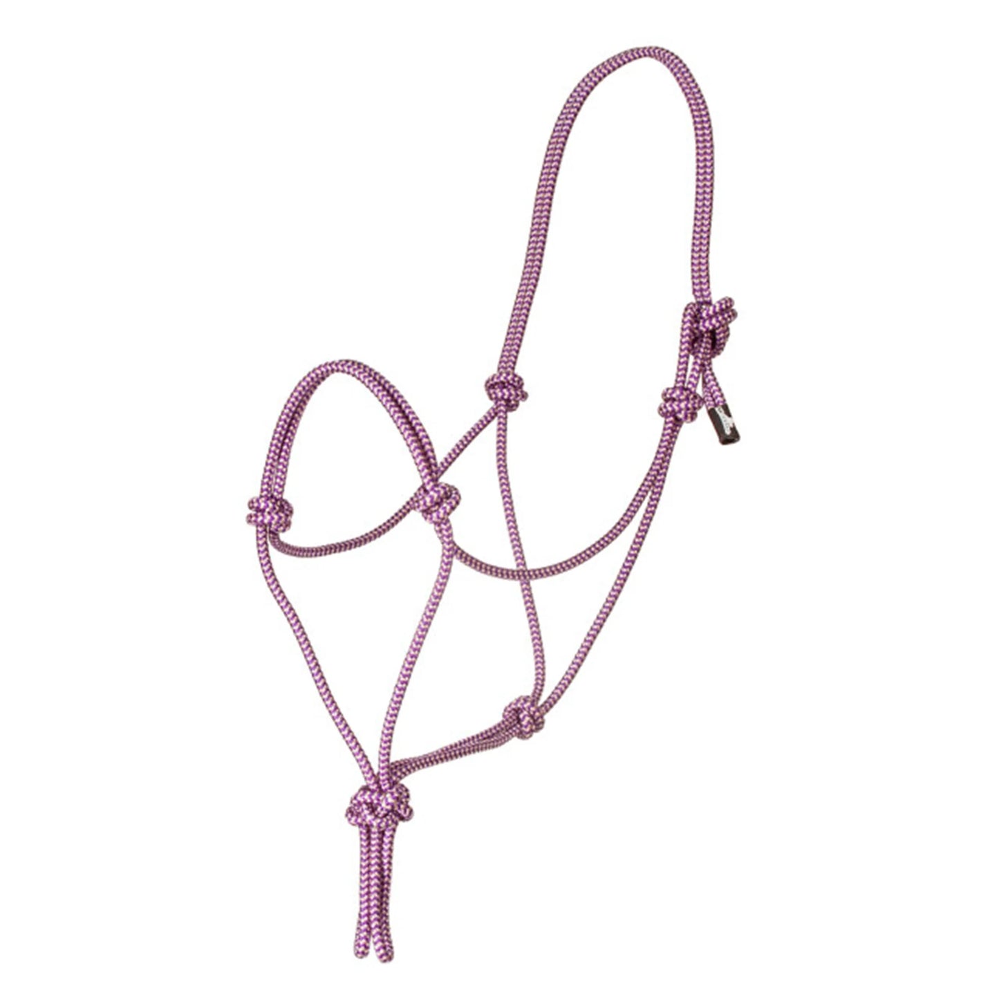 Ezy Ride Premium Nylon Rope Halter - Purple/Silver - HLMU8026KH