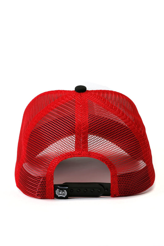 Cinch Mens Denim Co Cap - White/Red/Black - MCC0511021