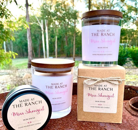 Made At The Ranch Soy Candle Large - Miss Showgirl