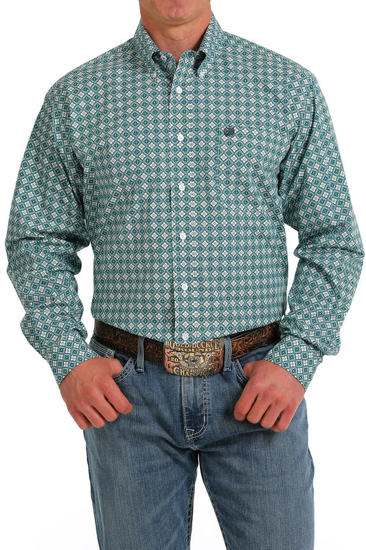 Cinch Mens Medallion Print L/S Shirt - MTW1105577