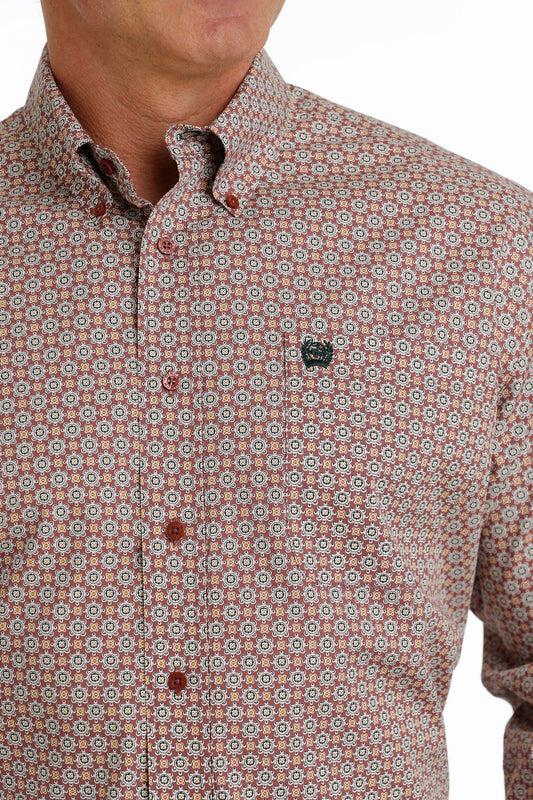 Cinch Mens Geometric Print L/S Shirt - MTW1105713