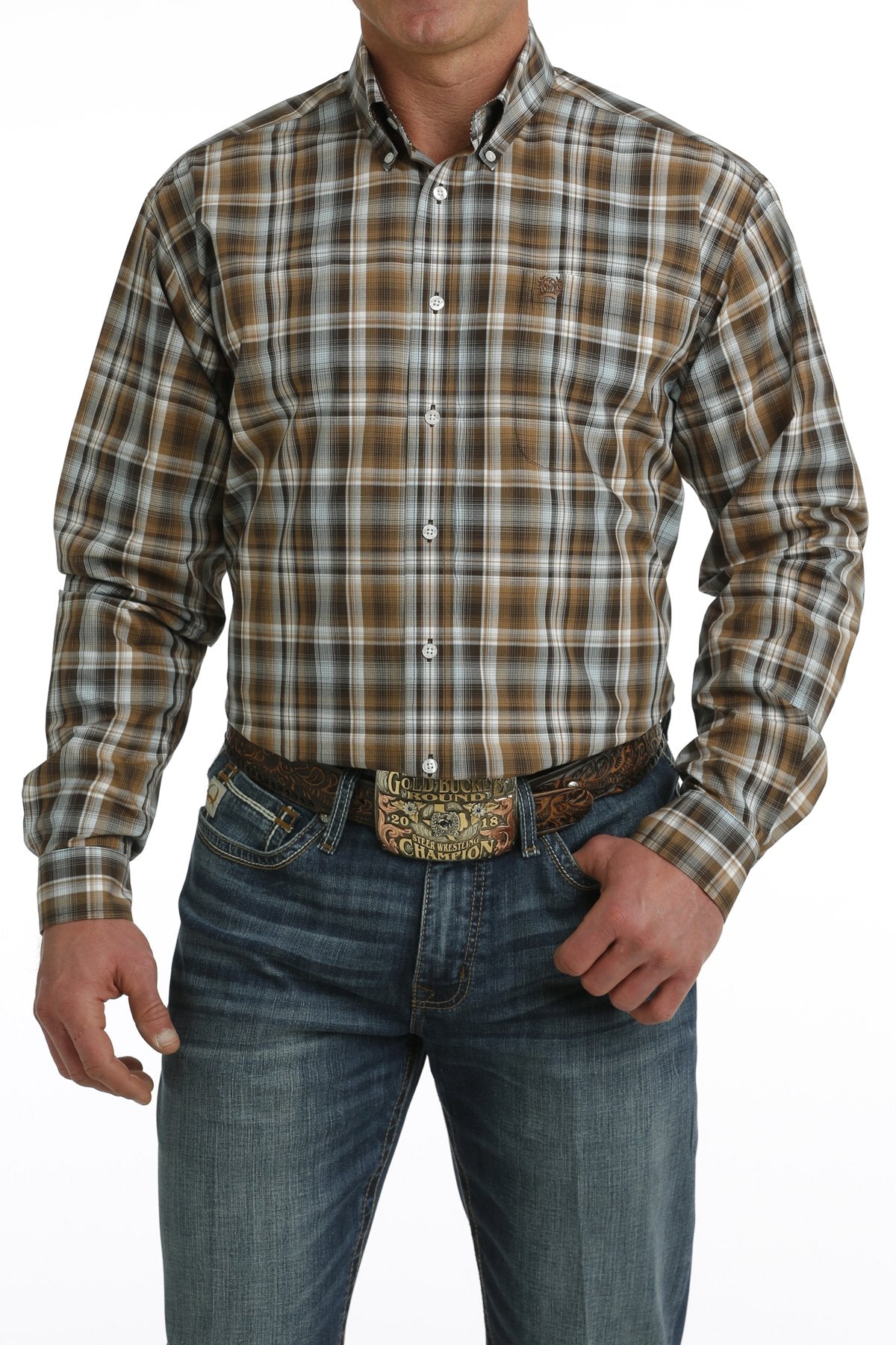 Cinch Mens Plaid L/S Button Down Shirt - MTW1105743 – Sheps Outfitters