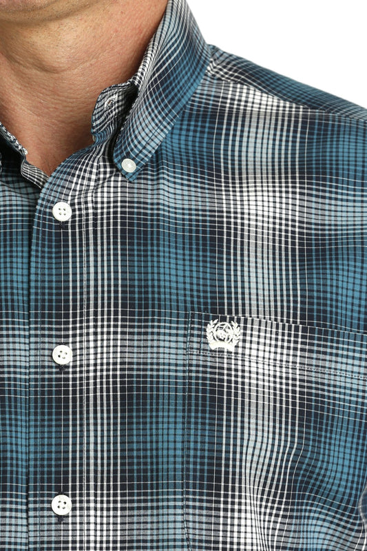 Cinch Mens Plaid Button Down L/S Shirt - MTW1105775
