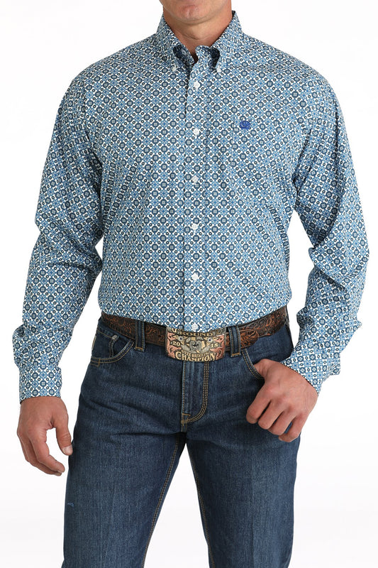 Cinch Mens Classic Geometric Print L/S Shirt - MTW1105794