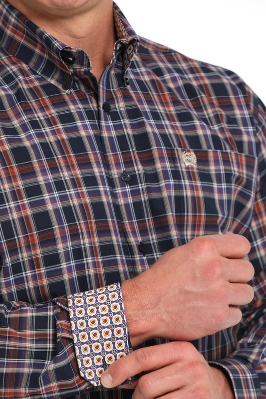 Cinch Mens Plaid Button Down L/S Shirt - MTW1105848