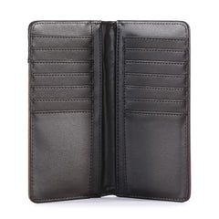 Montana West Mens Color Block Navajo Concho Bifold Long PU Leather Wallet - Coffee