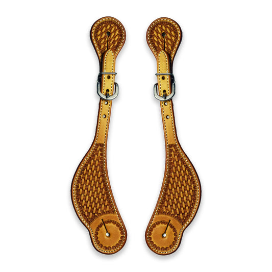 Ezy Ride Spur Strap Basket Stamped Natural Harness - Youth - NE-TN-EP-213NHYM