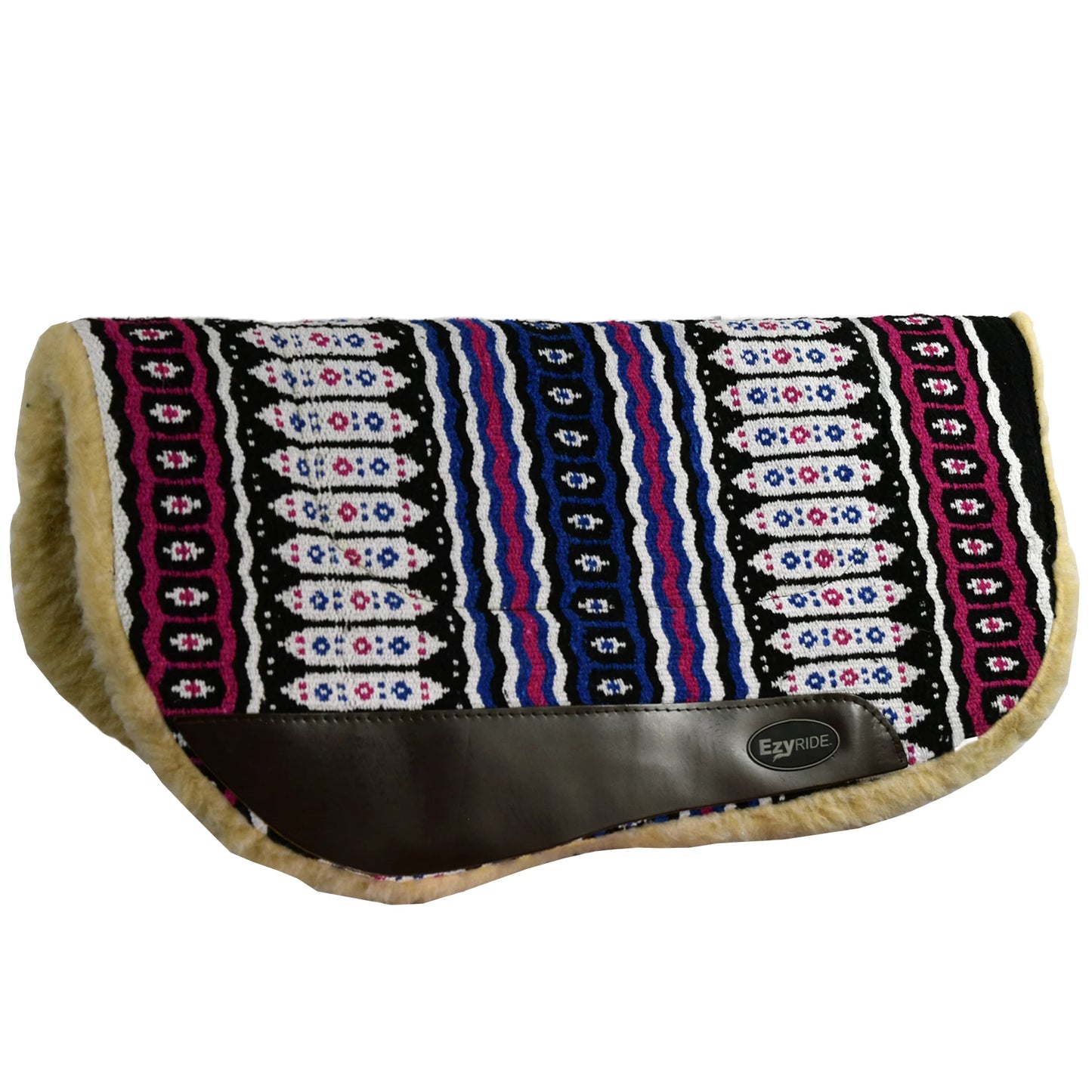 Ezy Ride Navajo Barrel Pad with Fleece - Black/Blue - SBNI2197